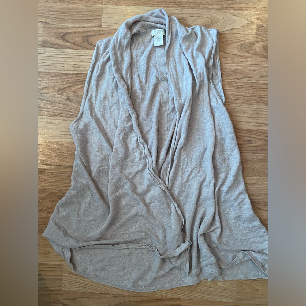 100% knit linen vest